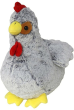 Pluche kip knuffel - 30 cm - grijs - boederijdieren kippen knuffels