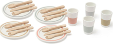 Dinnerware 4 Play Set Bistro Toys Toy Kitchen & Accessories Toy Kitchen Accessories Multi/patterned Kid's Concept