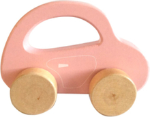 Small Wooden Car - Rose Toys Baby Toys Pull Along Toys Rosa Barbo Toys*Betinget Tilbud