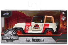 Jurassic Park Jeep Wrangler 1:32 Toys Toy Cars & Vehicles Toy Cars Multi/mønstret Jada Toys*Betinget Tilbud