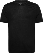Wool/Tencel Short Sleve Top T-shirts Short-sleeved Svart Panos Emporio*Betinget Tilbud