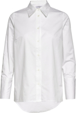 Oprah Cotton Poplin Shirt Tops Shirts Long-sleeved White Marville Road