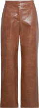 Gelika Snake Pant Trousers Leather Leggings/Bukser Brun A-View*Betinget Tilbud