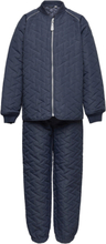 Thermal Set Outerwear Thermo Outerwear Thermo Sets Blå Color Kids*Betinget Tilbud