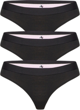 Women's Organic Cotton Thong Sport Panties Thong Black Danish Endurance