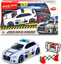 Audi Rs3 Police - Se Toys Toy Cars & Vehicles Toy Vehicles Police Cars Hvit Dickie Toys*Betinget Tilbud