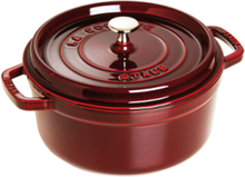 La Cocotte - Round Cast Iron, 3 Layer Enamel Home Kitchen Pots & Pans Red STAUB