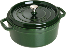 La Cocotte - Round Cast Iron, 3 Layer Enamel Home Kitchen Pots & Pans Green STAUB