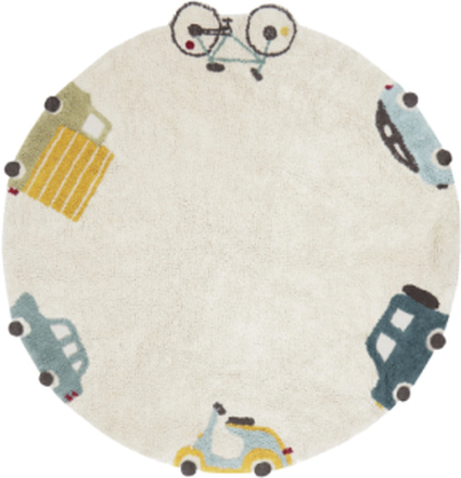 Washable Rug Wheels Home Kids Decor Rugs And Carpets Round Rugs Multi/patterned Lorena Canals