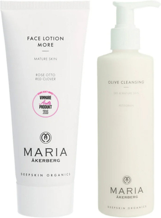 Maria Åkerberg Olive Cleansing & Face Lotion More Cleanser 250 ml & Day Cream 100 ml