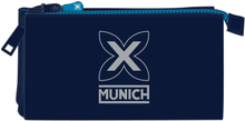 Tredubbel Carry-all Munich Nautic Marinblå 22 x 12 x 3 cm