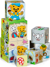 Bamse Stapelklossar Årstider Toys Baby Toys Educational Toys Stackable Blocks Multi/mønstret Bamse*Betinget Tilbud