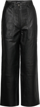 Presley Pant Bottoms Trousers Leather Leggings-Byxor Black Deadwood