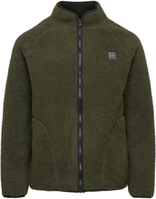 Langli Pile Jacket Sweat-shirts & Hoodies Fleeces & Midlayers Kakigrønn H2O*Betinget Tilbud