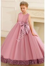 Wieczorowa sukienka dla dziewczynki w pustynno różowym kolorze, wieczorowe sukienki dla nastolatki 399