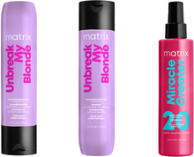 Matrix Unbreak By Blond Shampoo, Conditioner & Spray 300 ml + 300 ml + 200 ml