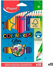 Färgpennor Maped Color' Peps Star Multicolour 18 Delar