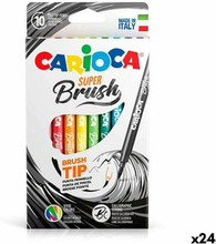 Tuschpennor Carioca Super Brush Multicolour 10 Delar