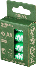 Deltaco Ultimate Ni-Mh Laddningsbara Batterier - 4-pack AA