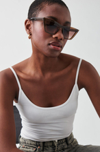 Gina Tricot - Sharp cateye sunglasses - Solbriller - Brown - ONESIZE - Female
