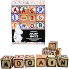 Moomin Wooden Alphabet Blocks Toys Building Sets & Blocks Building Blocks Multi/mønstret MUMIN*Betinget Tilbud