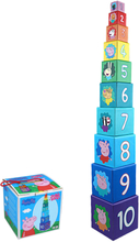 Peppa Pig Stacking Cubes Toys Baby Toys Educational Toys Stackable Blocks Multi/mønstret Gurli Gris*Betinget Tilbud