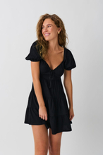 Gina Tricot - Puff sleeve mini dress - miniklänningar - Black - XL - Female