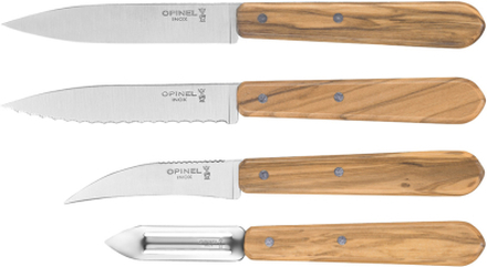 Opinel - Essentials knivsett 4 stk olivengrønn