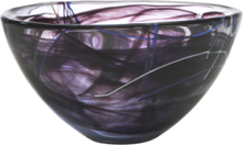 "Contrast Black Bowl D 160Mm Home Tableware Bowls Breakfast Bowls Purple Kosta Boda"