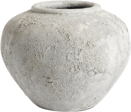Jar Luna Grey 26 Home Decoration Vases Grå Muubs*Betinget Tilbud
