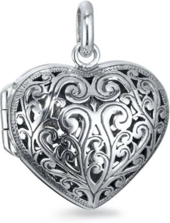 Rhomberg Damen Medaillon Silber Herz aufklappbar 22 mm