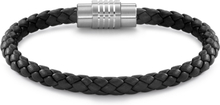 TeNo Herren DYKON Leder Armband schwarz mit TeNo Safe Lock Verschluss, 21 cm