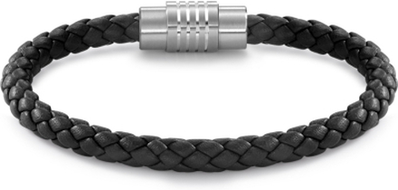 TeNo Herren DYKON Leder Armband schwarz mit TeNo Safe Lock Verschluss, 21 cm