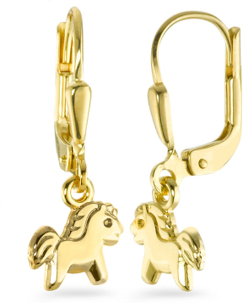 Rhomberg Mädchen Ohrhänger Gold 375 Ponys