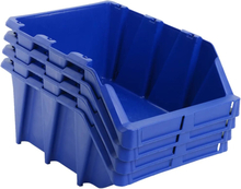 vidaXL Oppbevaringsbokser stablebare 35 stk 218x360x156 mm blå