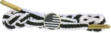 C3 Textil-Armband trendiges Armband USA Flagge Weiß/Schwarz