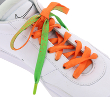 TubeLaces Schuhe Schuhbänder auffällige Schnürsenkel Neon Grün/Orange