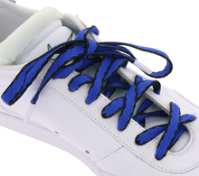 TubeLaces Schuhe Schuhbänder auffällige Schnürsenkel Royal Blau/Schwarz