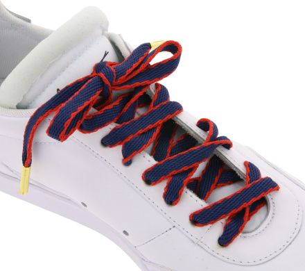 TubeLaces Schuhe Schnürsenkel top angesagte Schuhbänder Navy/Rot