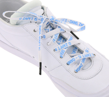 TubeLaces Schuhe Schnürbänder witzige Schnürsenkel O´zapft is Weiß/Hellblau