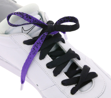 TubeLaces Schuhe Schnürsenkel trendige Schnürbänder Violett/Schwarz