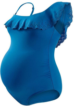 Cache Coeur Bloom graviditetsbadedragt, retro blå