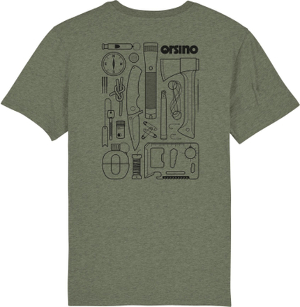 orsino Survival Tools Bio T-Shirt - Heather Khaki -