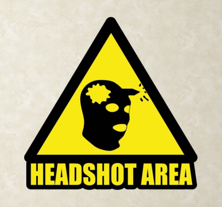 Headshot Area Muursticker