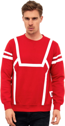RUSTY NEAL Herren Rundhals-Pullover Sweatshirt mit Kontraststreifen R-19045
