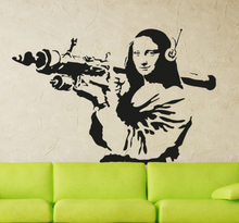Muursticker Banksy Mona Lisa