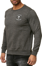 RUSTY NEAL R-19104 Rundhals-Pullover angesagtes Herren Sweat-Shirt mit großem Rücken-Print Anthrazit