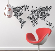 Geometrisch Sjabloon Wereldkaart Muursticker