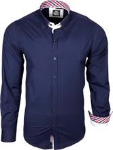 RUSTY NEAL Herren Button-Down-Hemd Business-Shirt R-11018 Marine