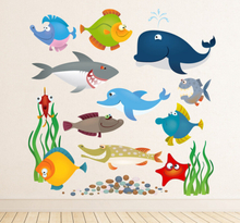 Stickers vissen en zeedieren